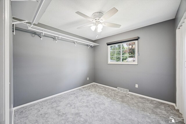 1115 Birchwood Dr, Temperance, MI 48182 - carpeted empty room featuring a ceiling fan and a textured ceiling