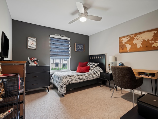 13531 Brampton Ct, Utica, MI 48315 - bedroom featuring carpet flooring, an office area, and ceiling fan