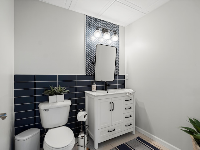 13531 Brampton Ct, Utica, MI 48315 - bathroom with tile walls and vanity