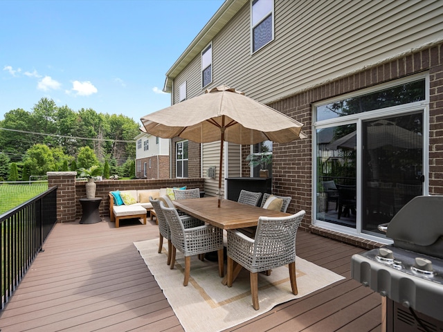 13531 Brampton Ct, Utica, MI 48315 - deck with an outdoor hangout area and outdoor dining area