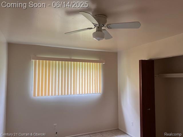 6423-25 Evergreen Rd, Detroit, MI 48228 - unfurnished bedroom featuring baseboards and a ceiling fan