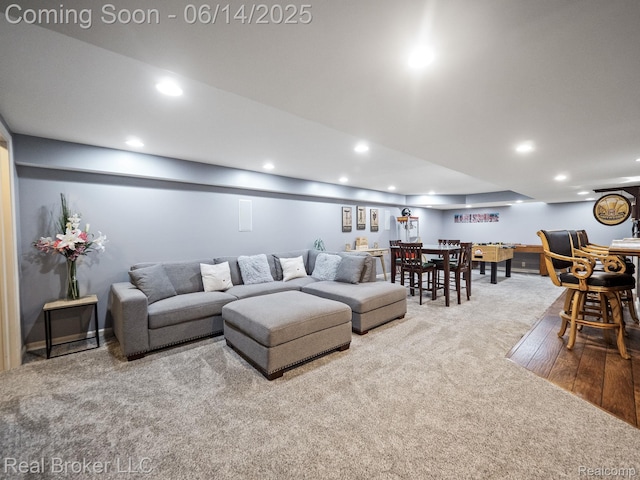 7235 Goldenrod Ct, Brighton, MI 48116 - living room with carpet floors and recessed lighting