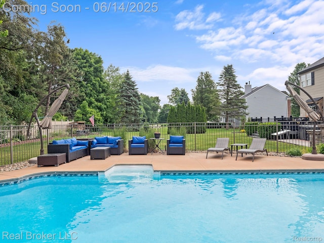 7235 Goldenrod Ct, Brighton, MI 48116 - view of pool featuring an outdoor living space and a patio