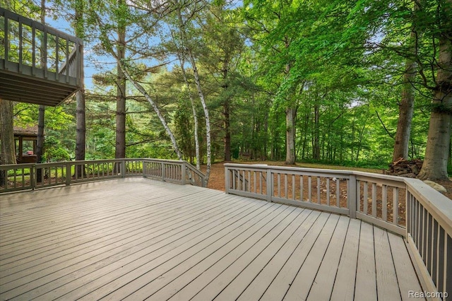 2696 Cedar Key Dr, Lake Orion, MI 48360 - view of wooden terrace