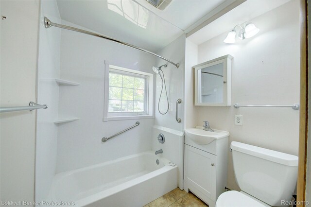 290 Florawood Blvd, Waterford, MI 48327 - bathroom featuring shower / bathtub combination, vanity, and tile patterned floors