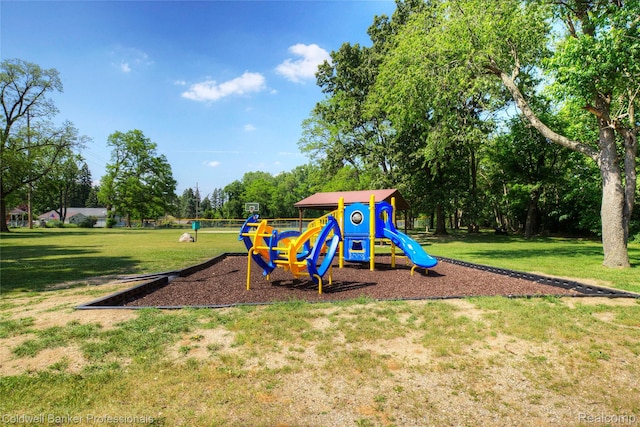 290 Florawood Blvd, Waterford, MI 48327 - community jungle gym with a yard and view of scattered trees