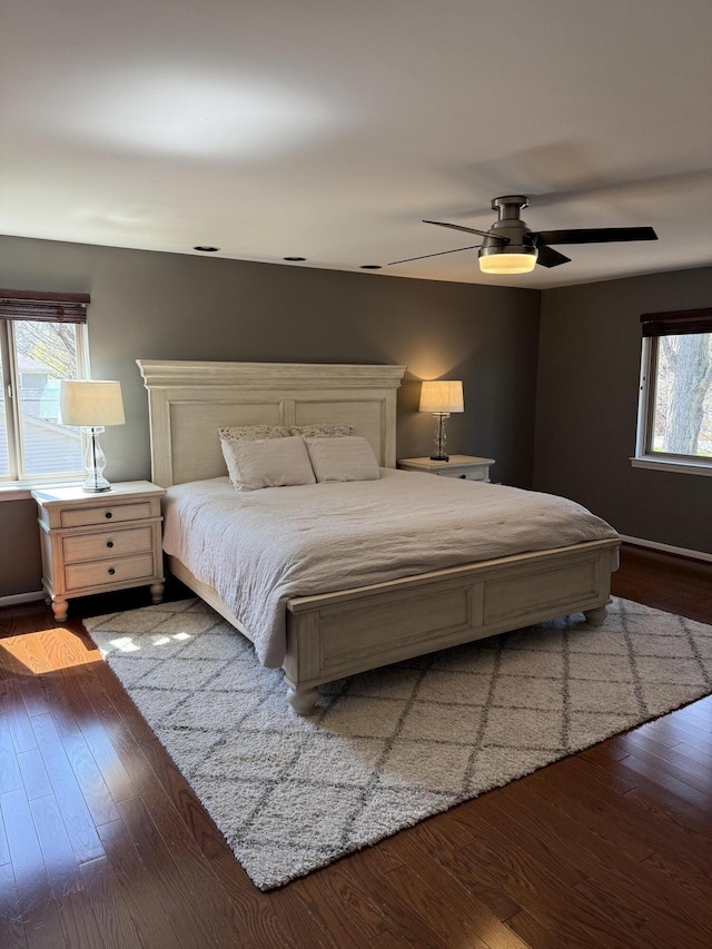5653 Powder Horn Dr, West Bloomfield, MI 48322 - bedroom with wood finished floors and a ceiling fan