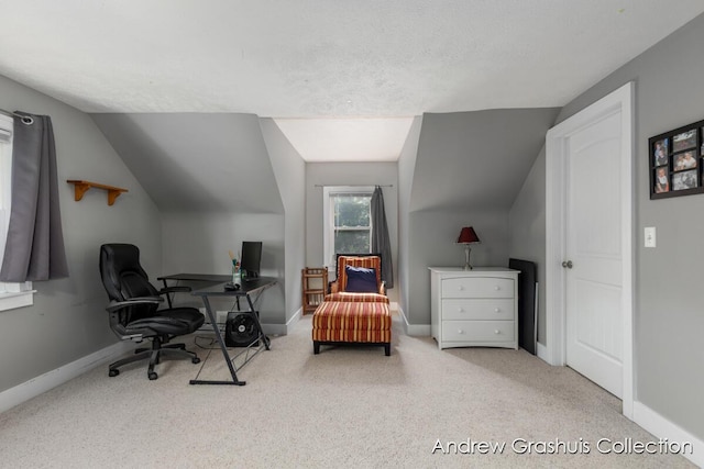 1142 Orchard Ave SE, Grand Rapids, MI 49506 - carpeted home office with vaulted ceiling and baseboards