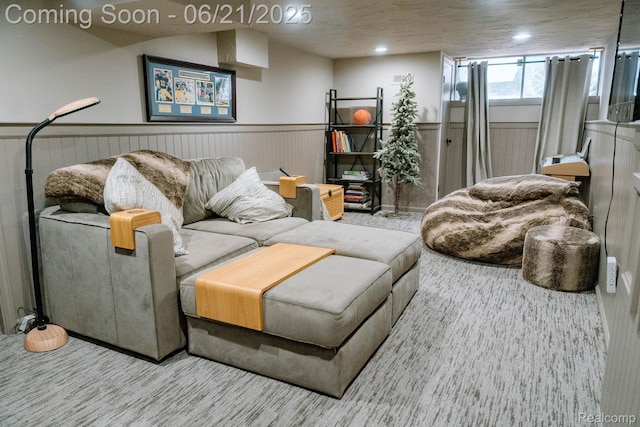 619 E Farnum Ave, Royal Oak, MI 48067 - living area with a wainscoted wall and carpet