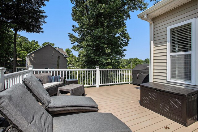 7990 Hemel Ln, Richland, MI 49083 - deck with area for grilling