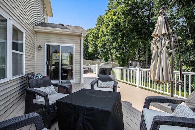 7990 Hemel Ln, Richland, MI 49083 - view of wooden terrace