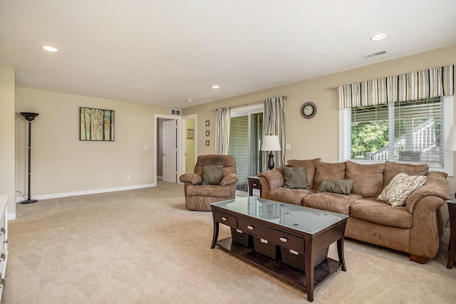 7990 Hemel Ln, Richland, MI 49083 - living area with light colored carpet and recessed lighting