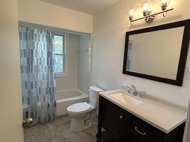 1320 Ferris Ave, Lincoln Park, MI 48146 - full bath featuring vanity, a chandelier, and shower / bath combination