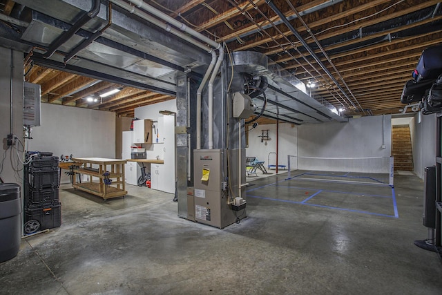17872 Victors Ln, Marshall, MI 49068 - unfinished below grade area with heating unit