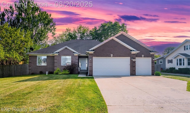 24986 Murray St, Harrison Township, MI 48045 - ranch-style home featuring an attached garage, driveway, and brick siding