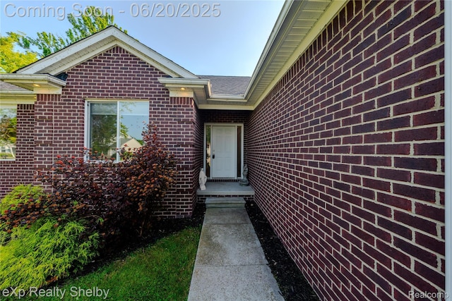 24986 Murray St, Harrison Township, MI 48045 - view of exterior entry with brick siding