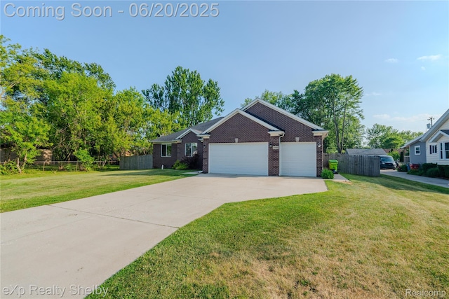 24986 Murray St, Harrison Township, MI 48045 - view of front of home featuring concrete driveway, a garage, and brick siding