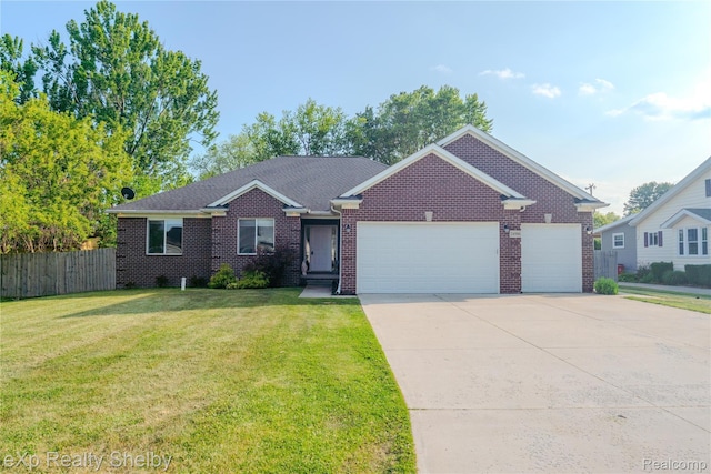 24986 Murray St, Harrison Township, MI 48045 - ranch-style house featuring an attached garage, concrete driveway, and brick siding