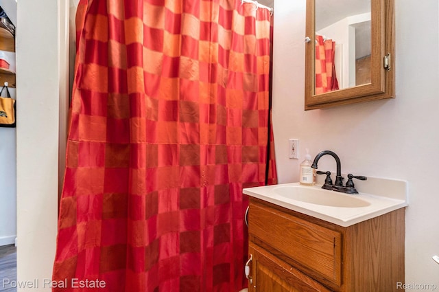 2830 Colony, Ann Arbor, MI 48104 - bathroom featuring vanity and a shower with curtain