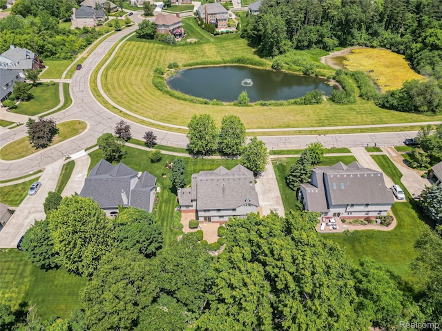 8595 Eastway Dr, White Lake, MI 48386 - aerial view of residential area featuring a large body of water