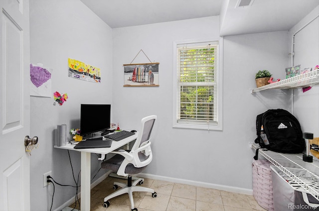 28139 Carlton Way Dr, Novi, MI 48377 - office featuring baseboards and light tile patterned floors
