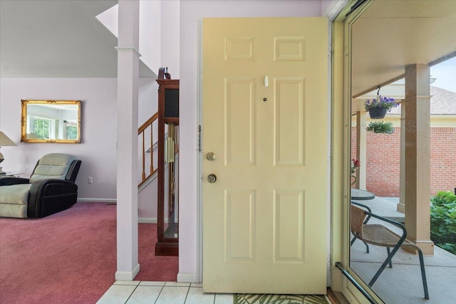 3059 Ailsa Craig, Ann Arbor, MI 48108 - entrance foyer featuring stairs, plenty of natural light, and light colored carpet