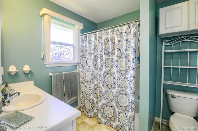 1484 E Baldwin Rd, Grand Blanc, MI 48439 - bathroom with vanity and shower / bath combo with shower curtain