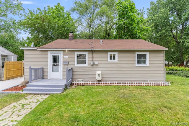 33420 Bentley Ct, Westland, MI 48186 - back of house with a chimney