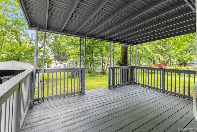 33420 Bentley Ct, Westland, MI 48186 - wooden terrace featuring a fenced backyard