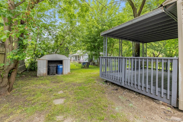 33420 Bentley Ct, Westland, MI 48186 - view of yard featuring a shed and a deck