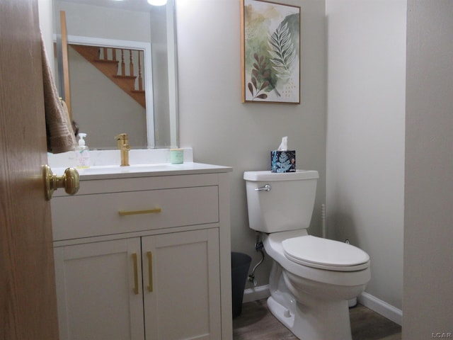 838 Stetson St, Tecumseh, MI 49286 - bathroom featuring vanity and wood finished floors