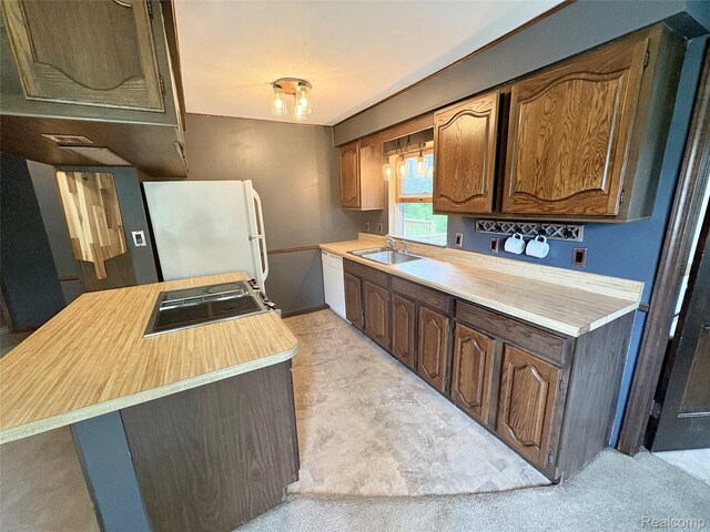 7073 N Linden Rd, Mount Morris, MI 48458 - kitchen with white appliances and light countertops
