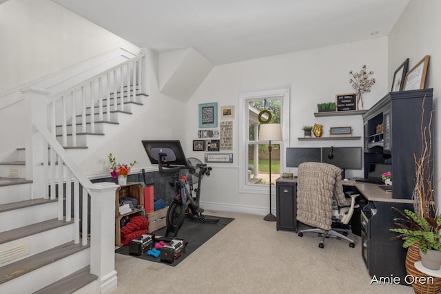 307 N Jefferson St SE, Lowell, MI 49331 - carpeted office space featuring baseboards