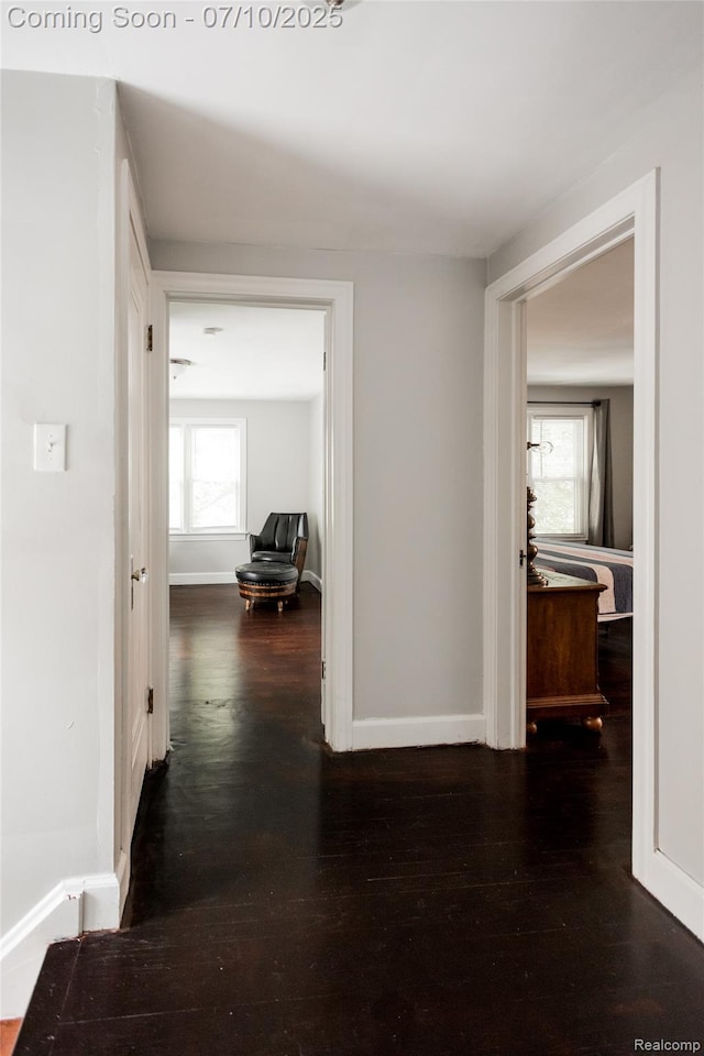 3924 Yorkshire Rd, Detroit, MI 48224 - hall with baseboards and wood finished floors