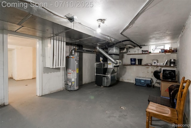 3924 Yorkshire Rd, Detroit, MI 48224 - basement with gas water heater and heating unit