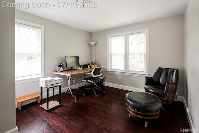 3924 Yorkshire Rd, Detroit, MI 48224 - home office featuring wood-type flooring and baseboards