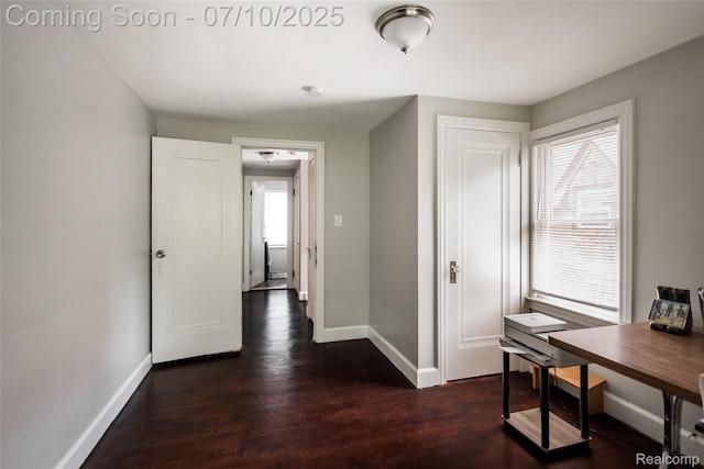 3924 Yorkshire Rd, Detroit, MI 48224 - office area with baseboards and wood finished floors
