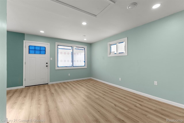 17295 Dora St, Melvindale, MI 48122 - entrance foyer with light wood-style floors and recessed lighting