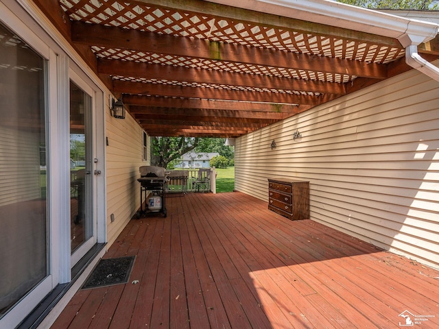 4775 Huron Ave, Newport, MI 48166 - deck featuring a pergola and a grill