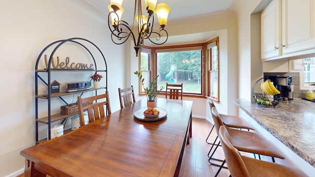 10 Covell Ave NW, Grand Rapids, MI 49504 - dining area with a chandelier, plenty of natural light, and wood finished floors