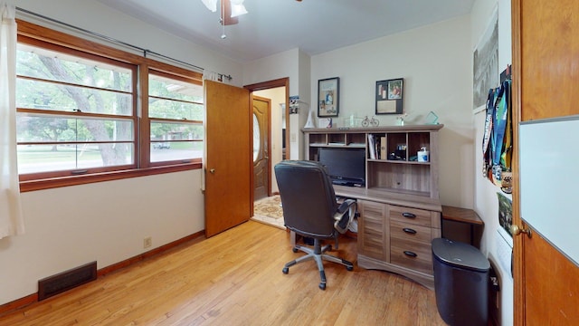 10 Covell Ave NW, Grand Rapids, MI 49504 - office space with light wood-style floors and a ceiling fan