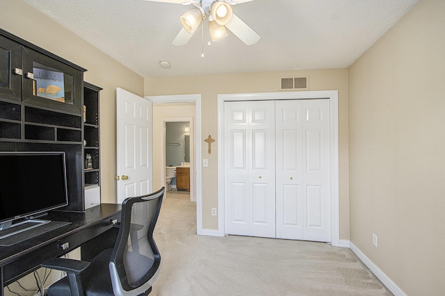7853 Clydesdale Ave, Kalamazoo, MI 49009 - office area with light carpet and ceiling fan