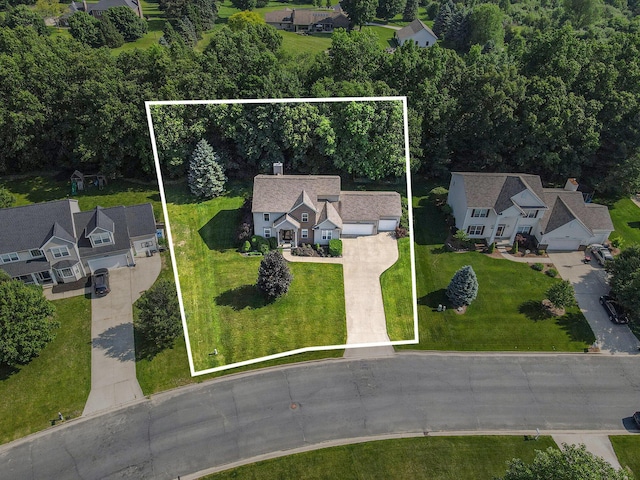 7853 Clydesdale Ave, Kalamazoo, MI 49009 - aerial view of property's location featuring property parcel outlined