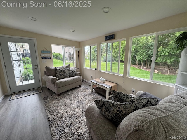 4020 Oak St, Grand Blanc, MI 48439 - living room featuring wood finished floors and recessed lighting