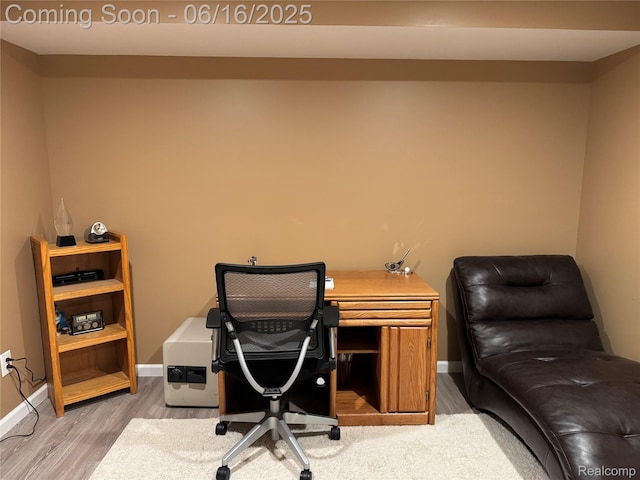 4020 Oak St, Grand Blanc, MI 48439 - home office with baseboards and wood finished floors