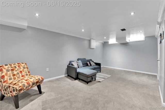 29464 Marshall St, Southfield, MI 48076 - living area with recessed lighting and carpet floors