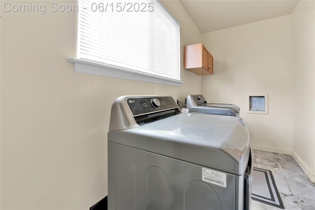 29464 Marshall St, Southfield, MI 48076 - laundry room with washing machine and clothes dryer and cabinet space