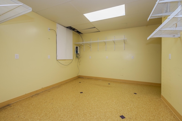 6916 Windsong Way, Kalamazoo, MI 49009 - finished below grade area with baseboards and a drop ceiling