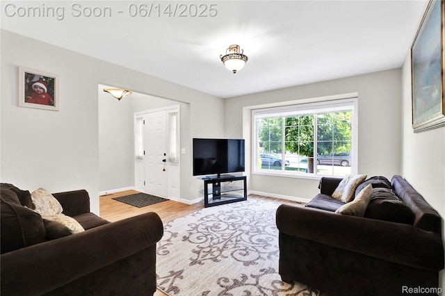 13563 Trotters Ln, Sterling Heights, MI 48313 - living area with light wood-type flooring and baseboards