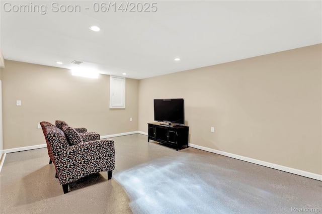 13563 Trotters Ln, Sterling Heights, MI 48313 - sitting room featuring recessed lighting and concrete floors